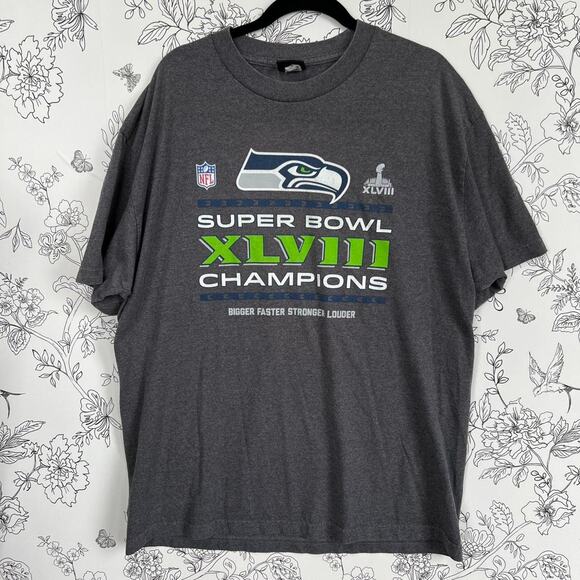Grey champion super bowl xlviii tshirt - Picture 1 of 4